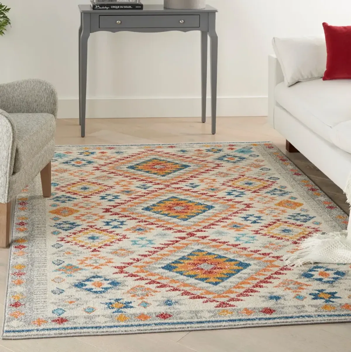 Tralee 4' x 6' Area Rug - Ivory Multicolor