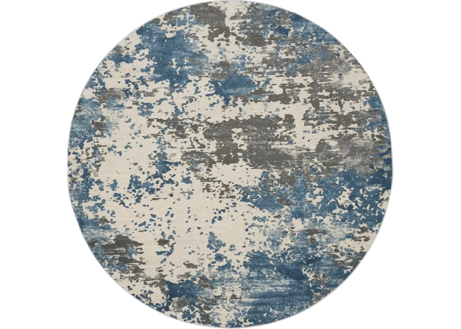 Pembrook 5' Round Area Rug - Blue/Gray