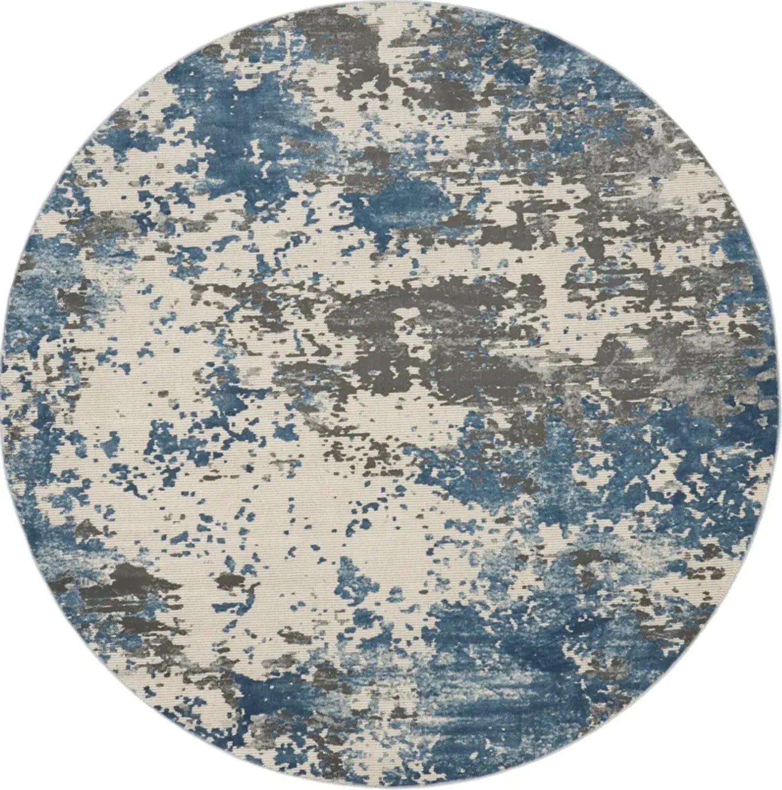 Pembrook 5' Round Area Rug - Blue/Gray