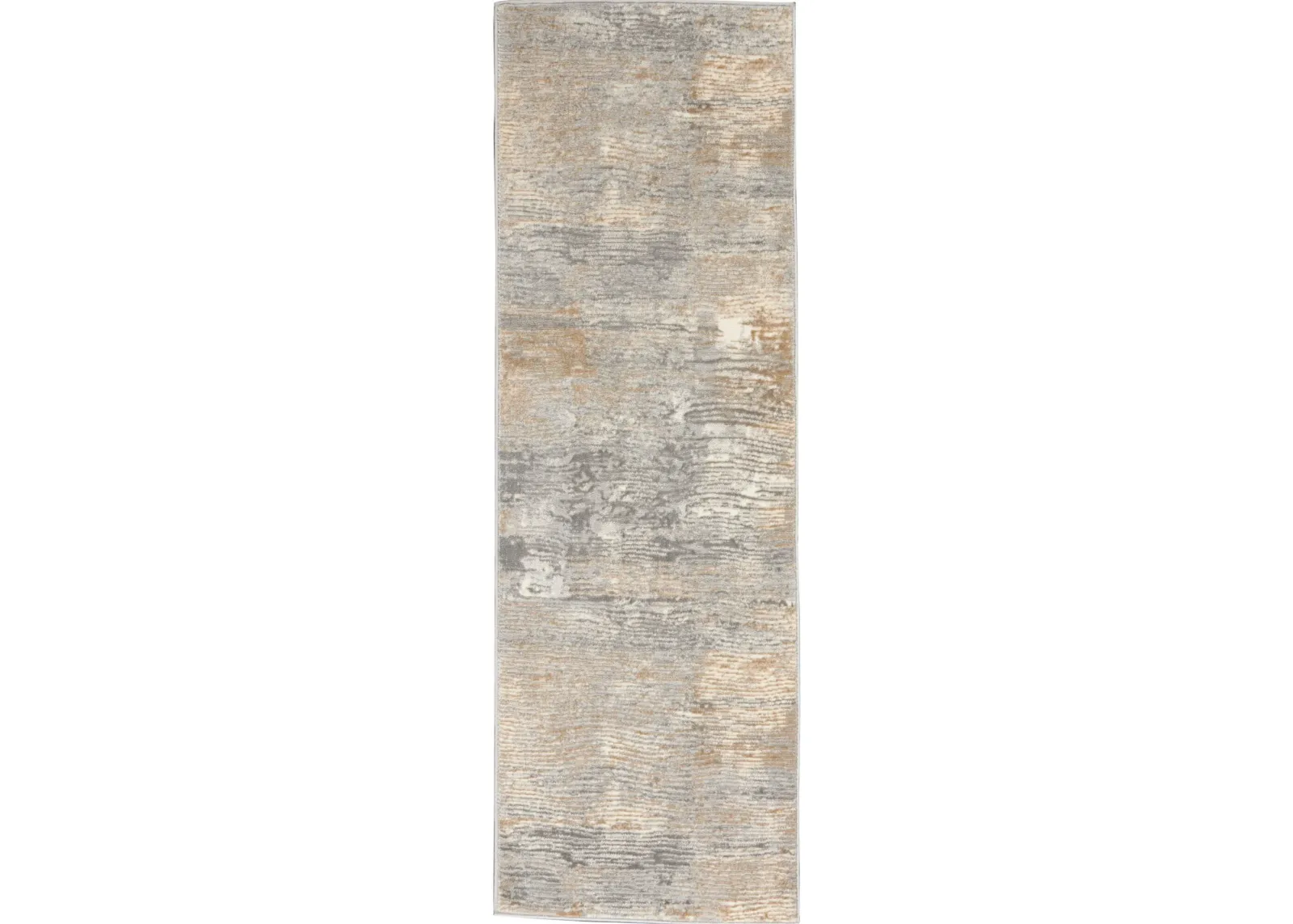 Sansa 2' x 7' Runner Rug - Gray/Beige