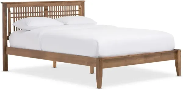Axelle Full Platform Bed - Walnut Brown