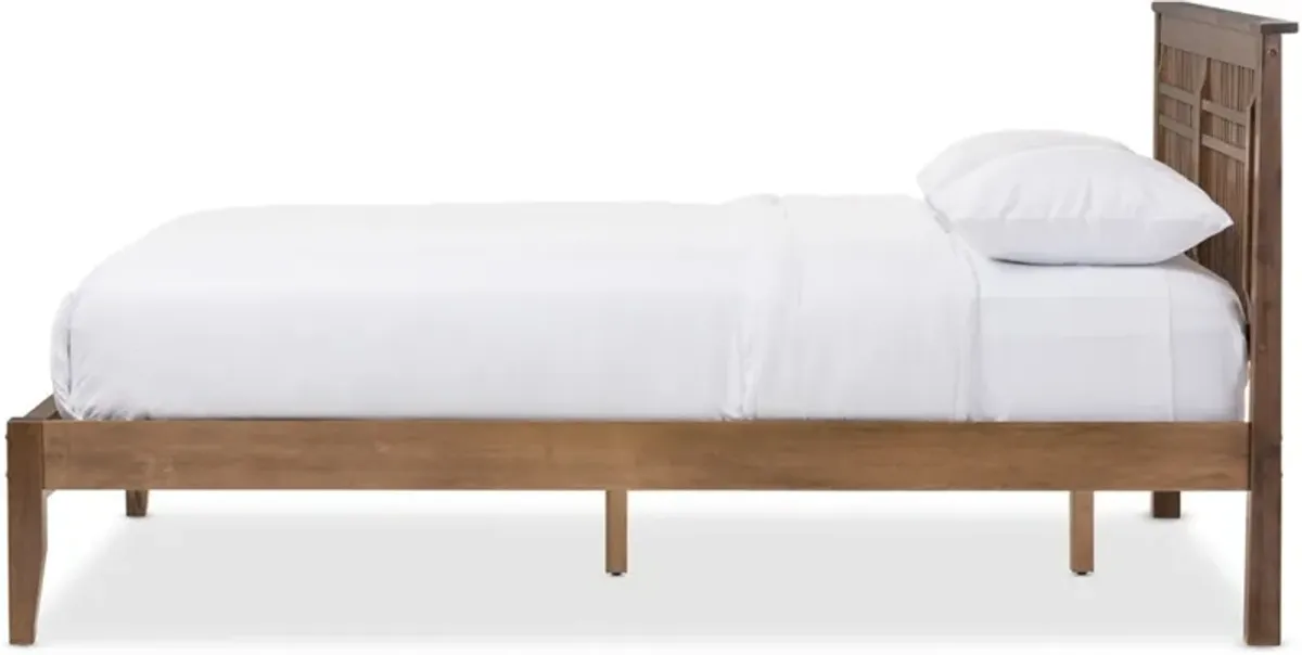 Axelle King Platform Bed - Walnut Brown