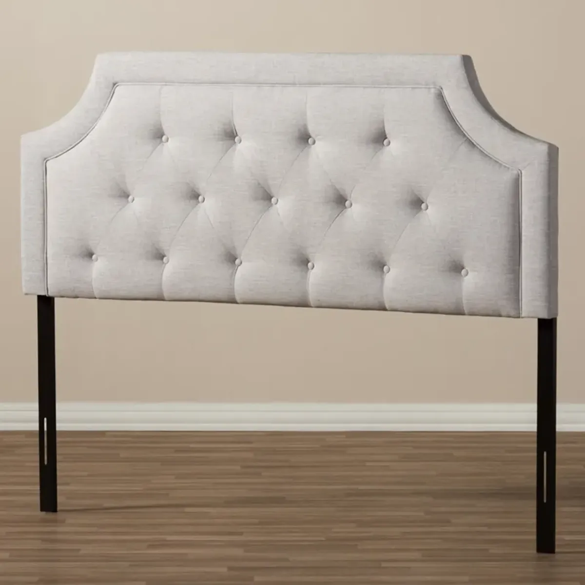 Paulette King Upholstered Headboard - Grayish Beige