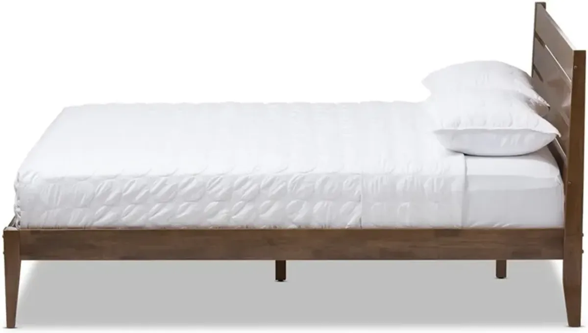 Averie Queen Platform Bed - Walnut Brown