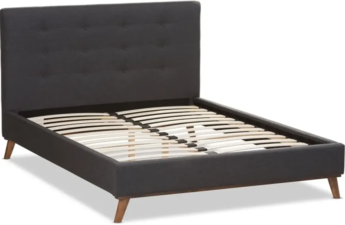 Teyah Full Upholstered Platform Bed - Dark Gray