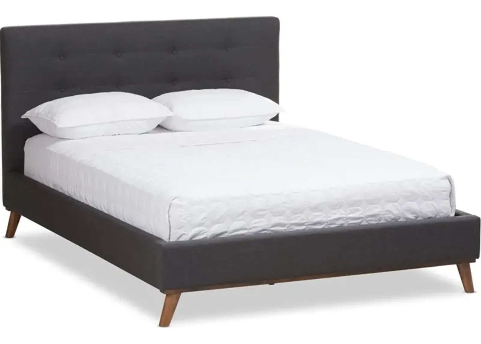 Teyah Full Upholstered Platform Bed - Dark Gray