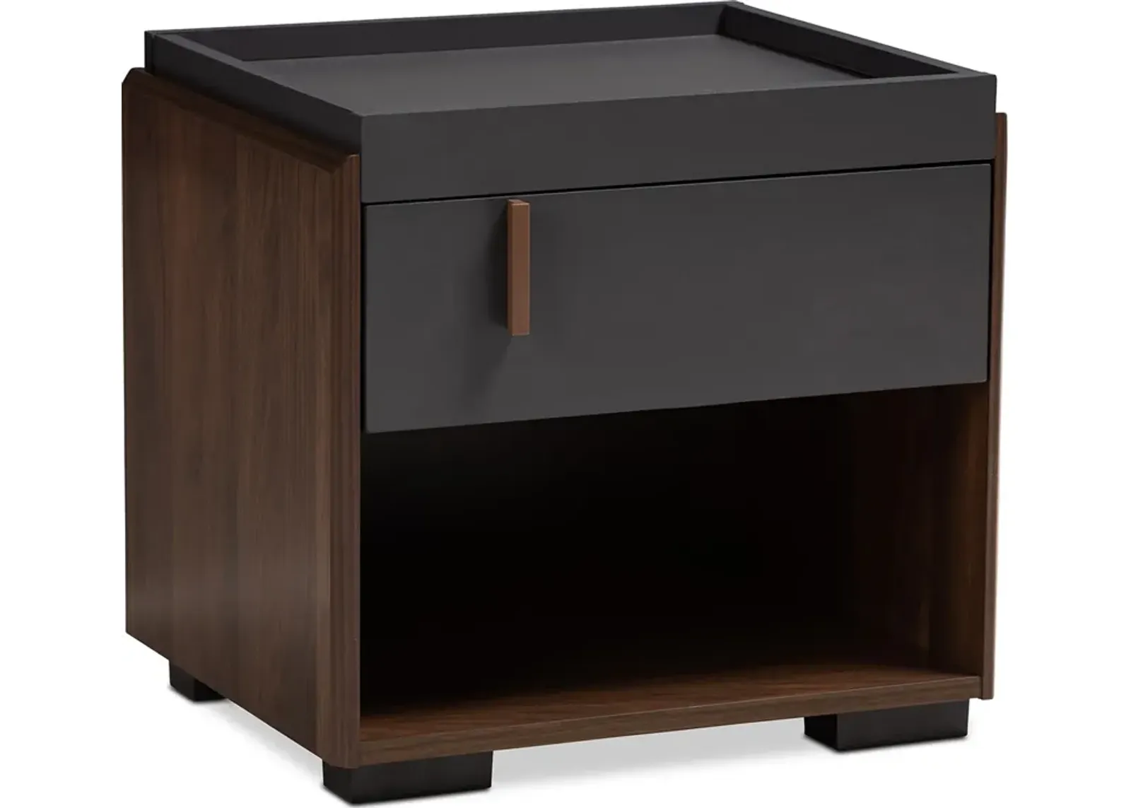 Loreda Nightstand - Gray/Walnut