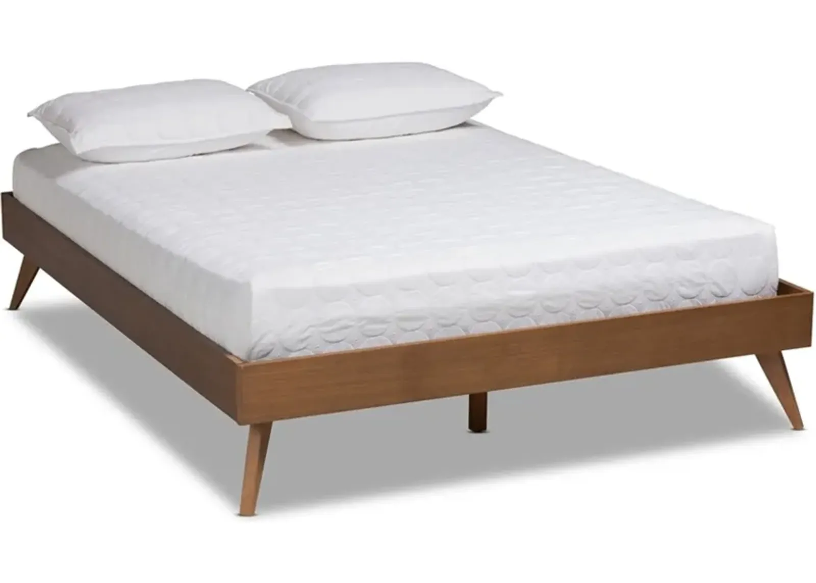 Vega Full Platform Bed Frame - Ash Walnut