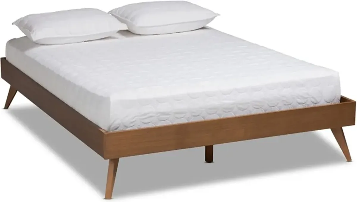 Vega Full Platform Bed Frame - Ash Walnut