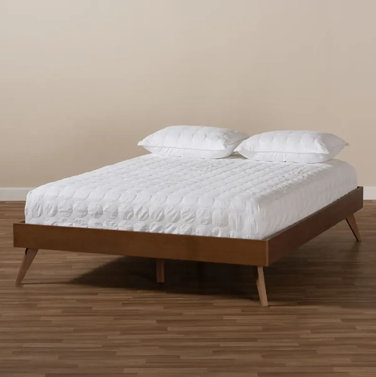 Vega King Platform Bed Frame - Ash Walnut