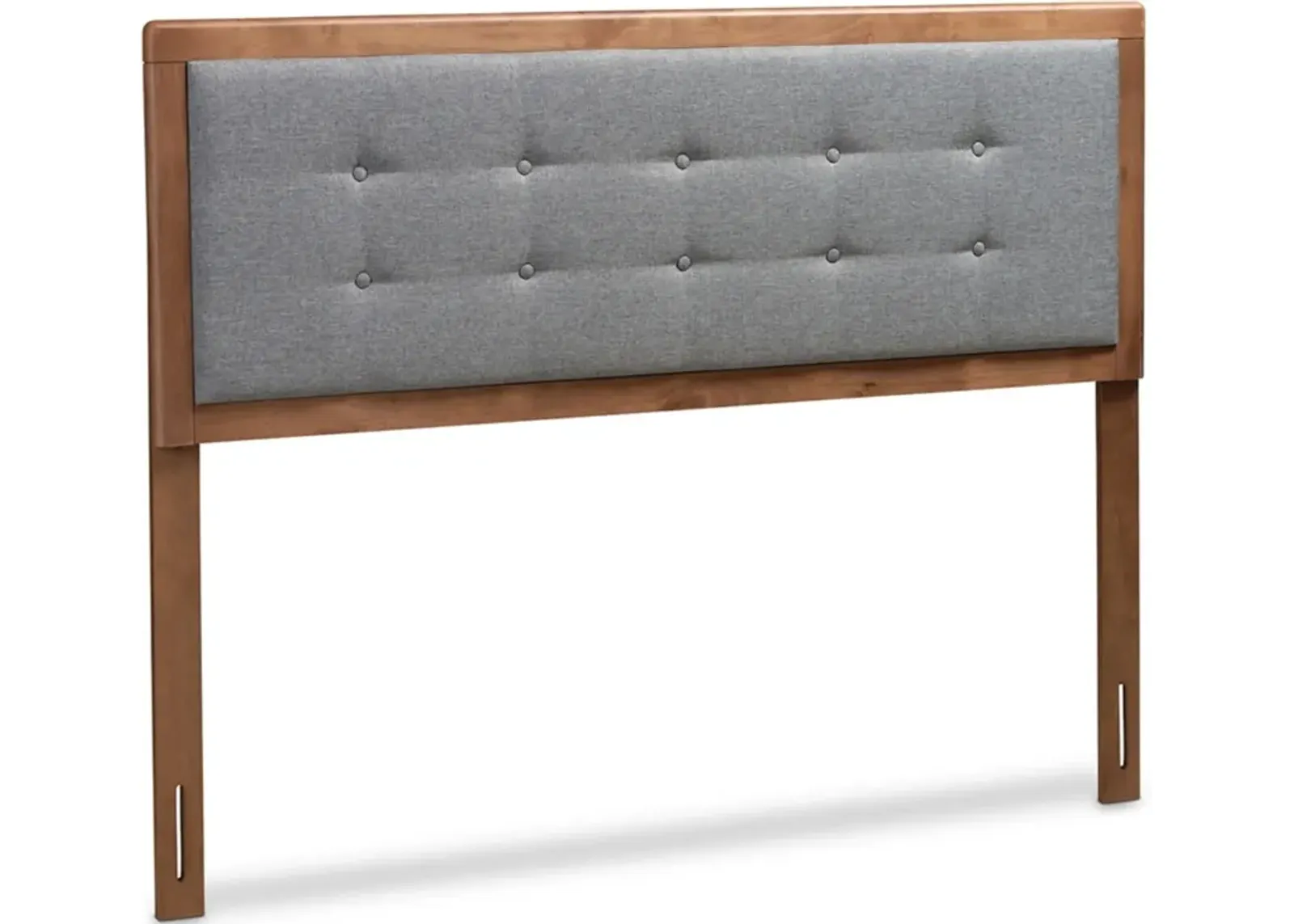 Malmo Full Upholstered Headboard - Dark Gray/Walnut