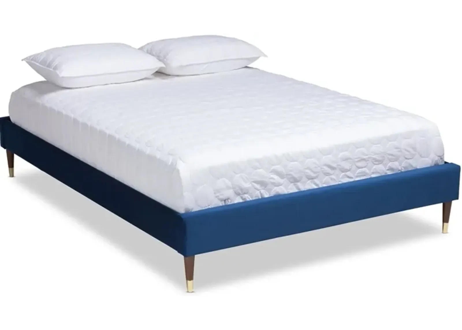 Sonny Full Upholstered Platform Bed Frame - Navy Blue