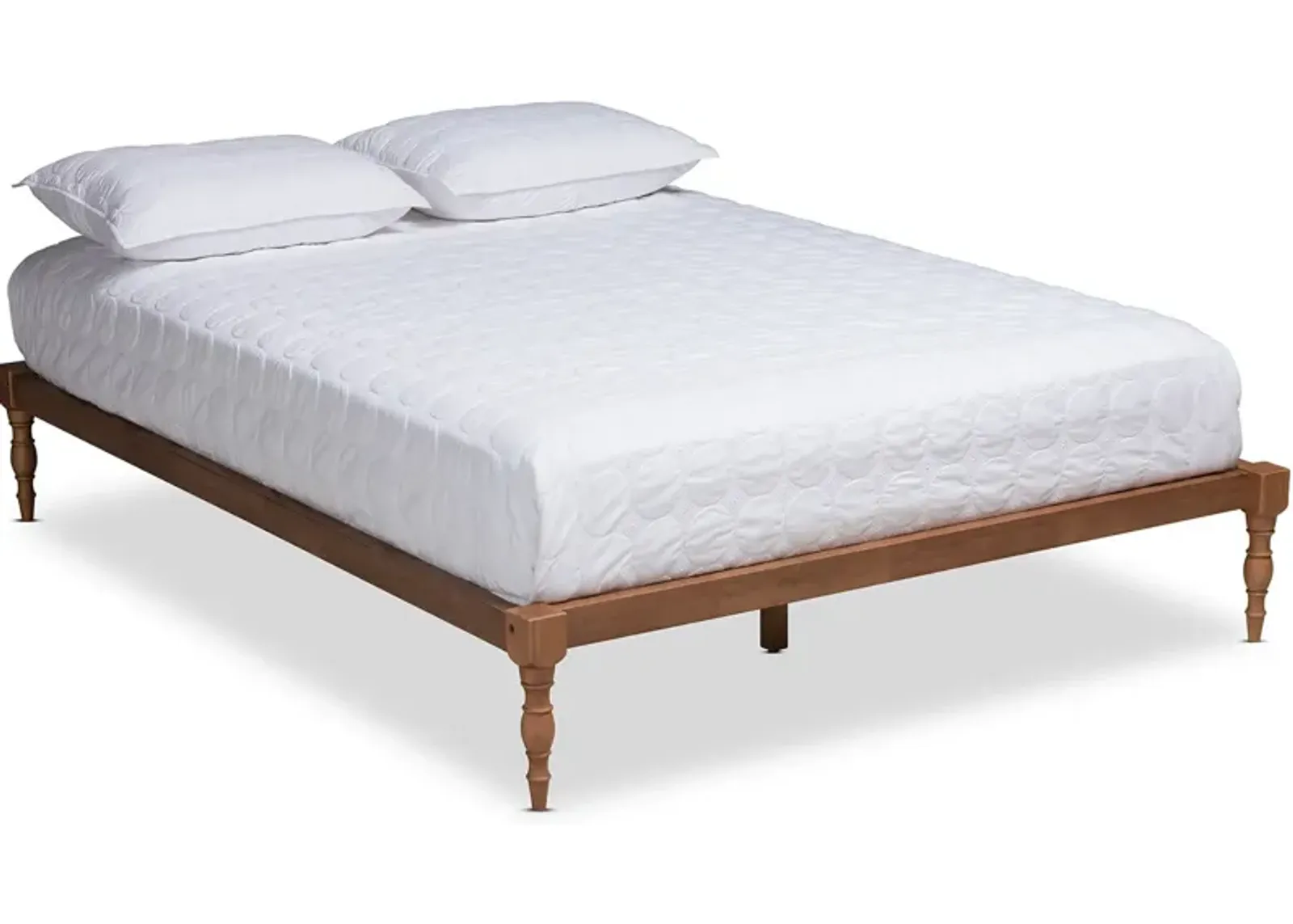 Piera Queen Platform Bed Frame - Ash Walnut