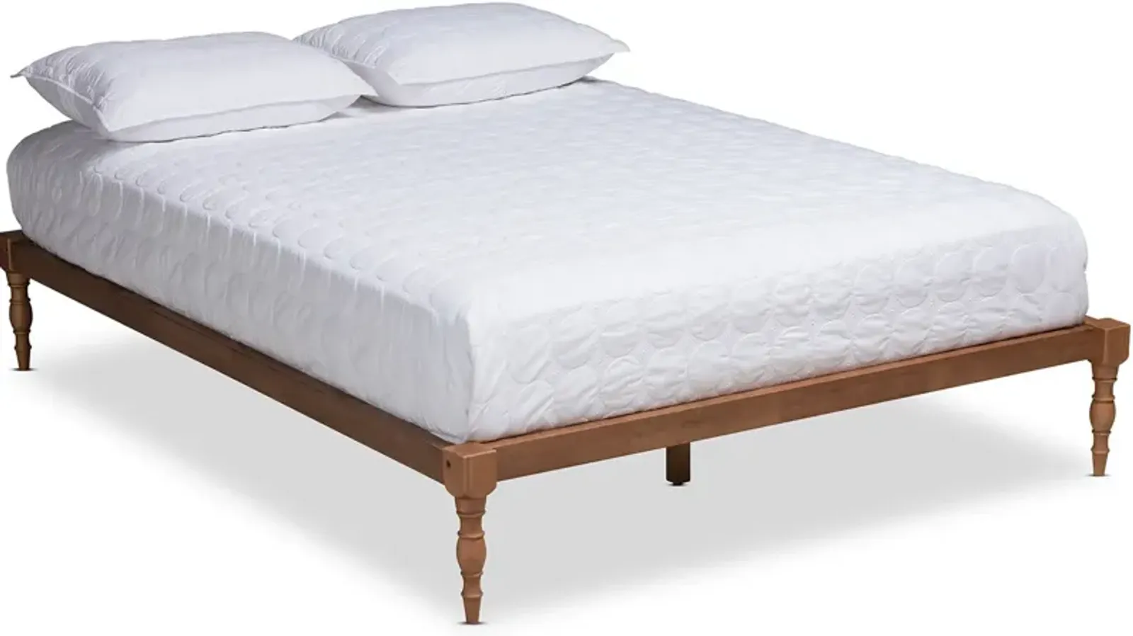 Piera Queen Platform Bed Frame - Ash Walnut