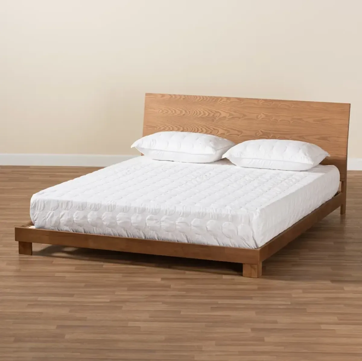 Aviva Queen Platform Bed - Walnut Brown