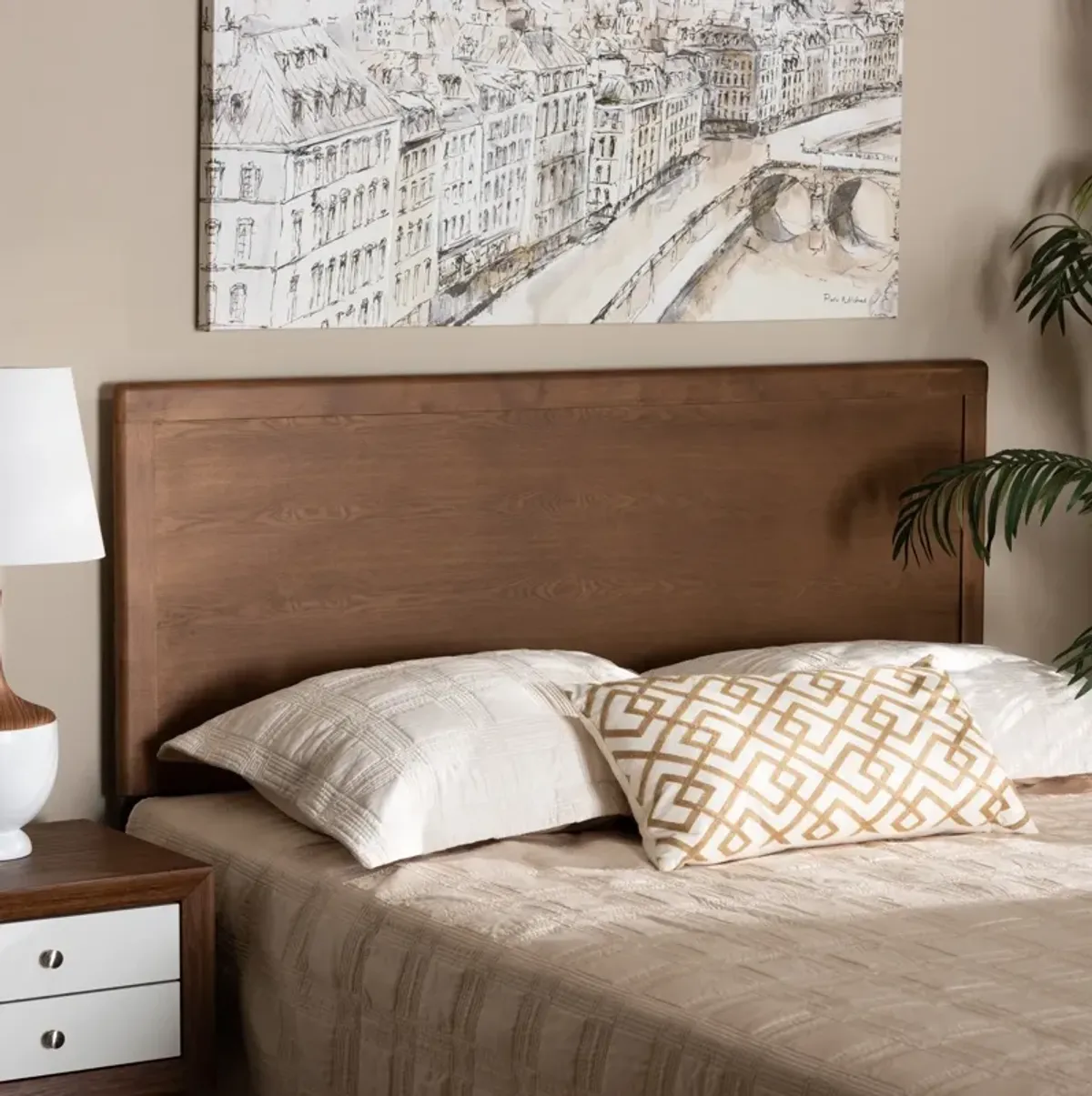 Sibyl Queen Headboard - Ash Walnut