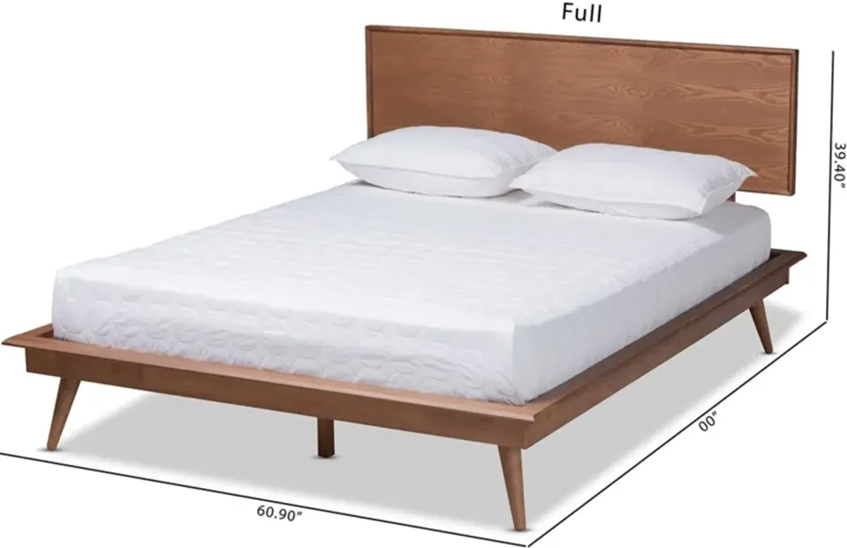 Dalal Full Platform Bed - Ash Walnut