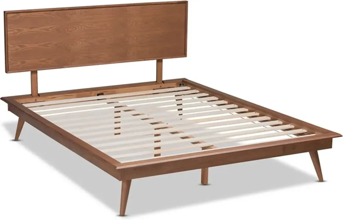 Dalal Full Platform Bed - Ash Walnut