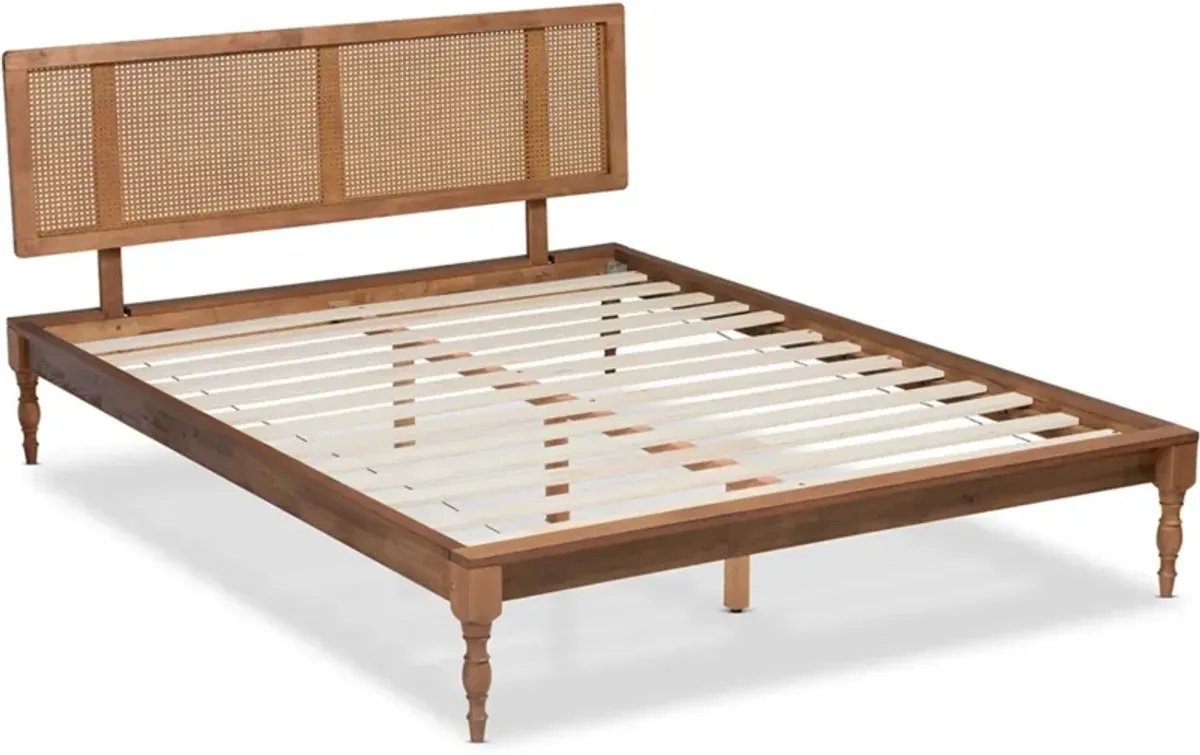 Leonida Queen Platform Bed - Ash Walnut