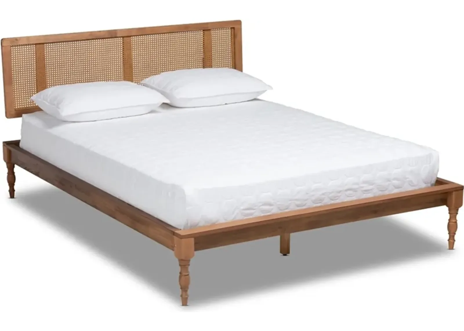 Leonida Queen Platform Bed - Ash Walnut