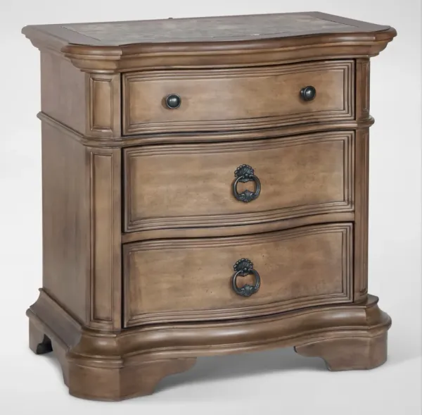 Gramercy Park Nightstand with USB Charging - Sandstone