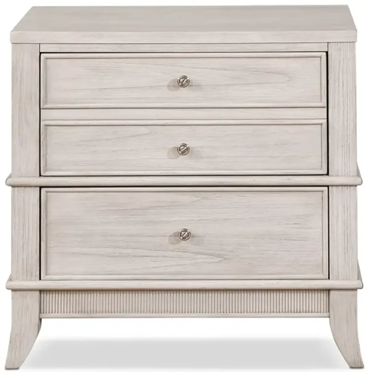 Hazel 2-Drawer Nightstand with USB Charging - Water White