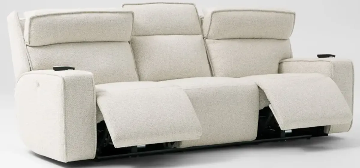 Everest Triple-Power Reclining Sofa - Sand