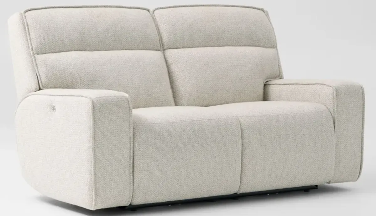 Everest Triple-Power Reclining Sofa and Loveseat Set - Sand