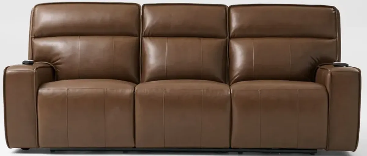 Everest Triple-Power Reclining Sofa - Brown