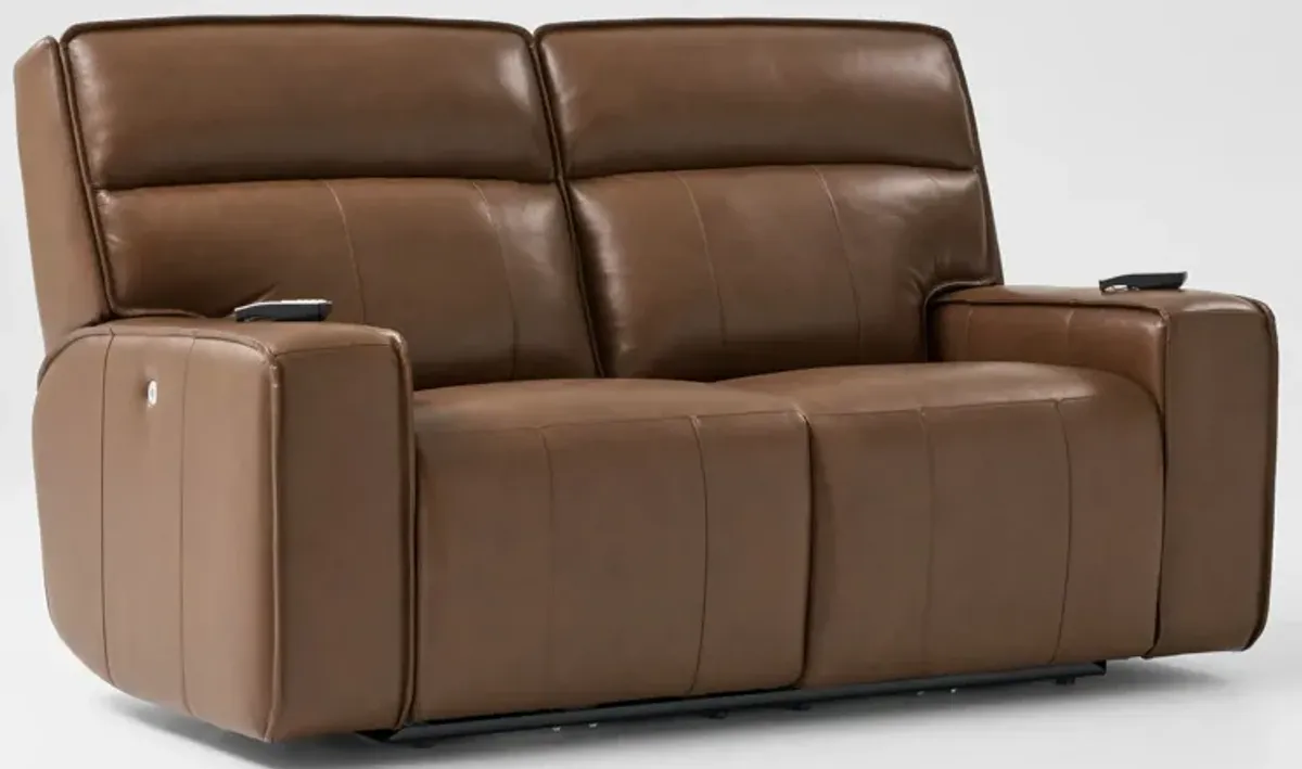 Everest Triple-Power Reclining Loveseat - Brown