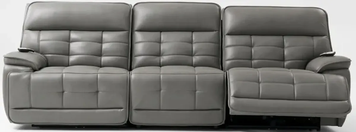 Cascade 3-Piece Triple-Power Reclining Sofa - Gray