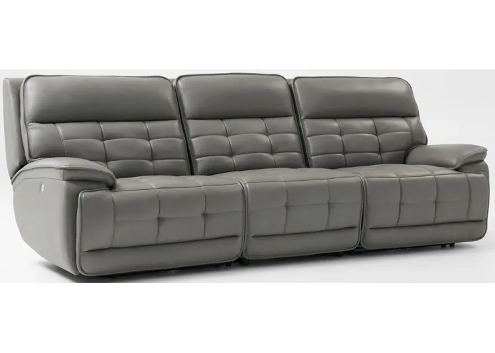 Cascade 3-Piece Triple-Power Reclining Sofa - Gray