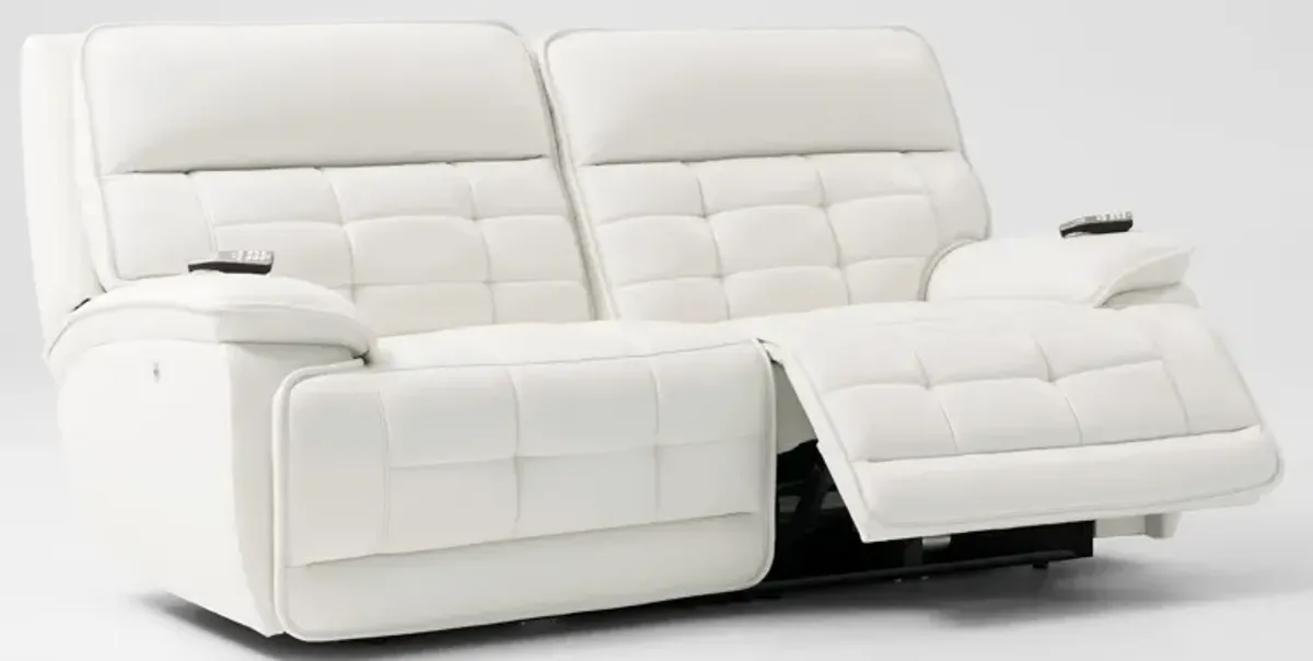 Cascade 2-Piece Triple-Power Reclining Sofa - White