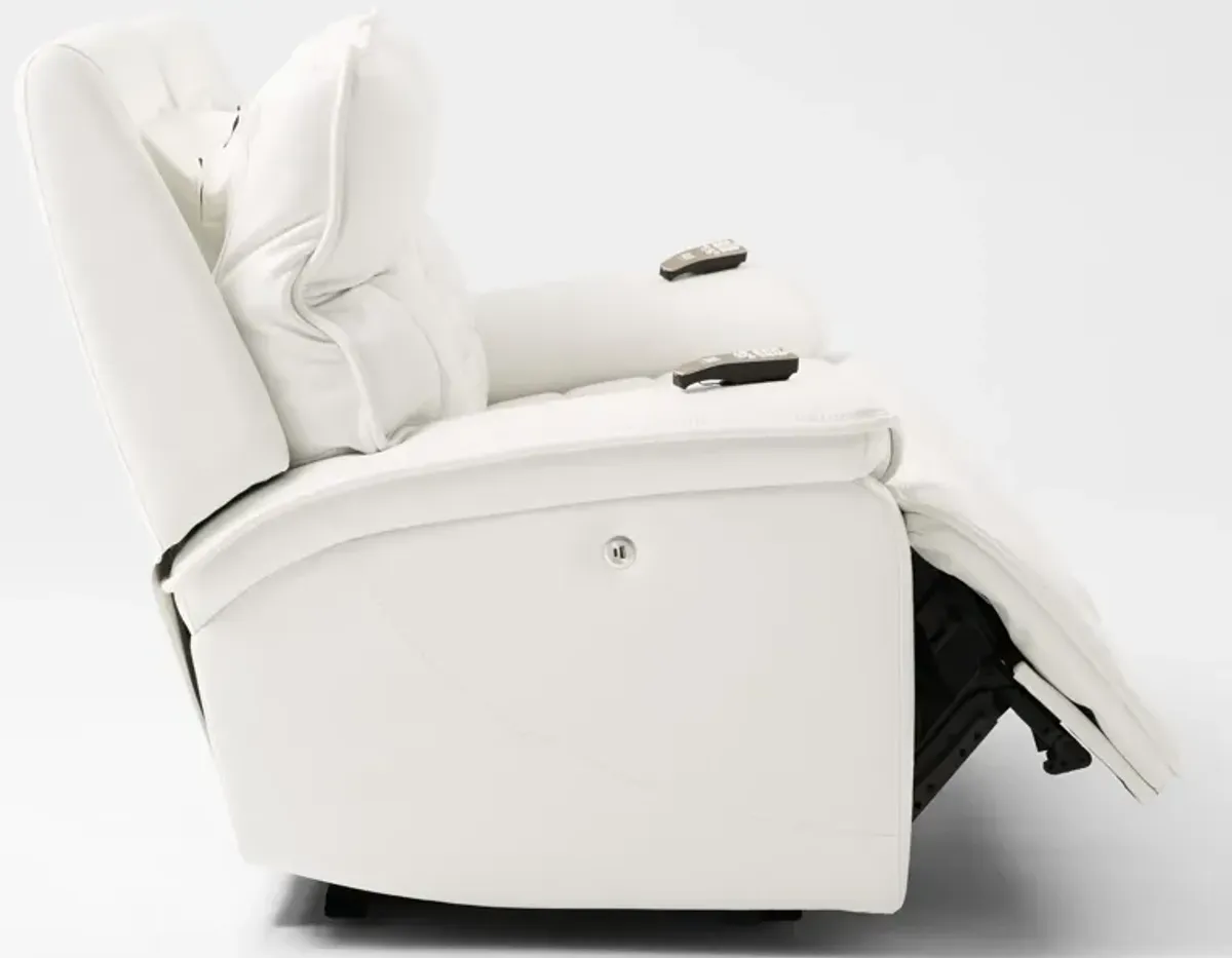 Cascade 2-Piece Triple-Power Reclining Sofa - White