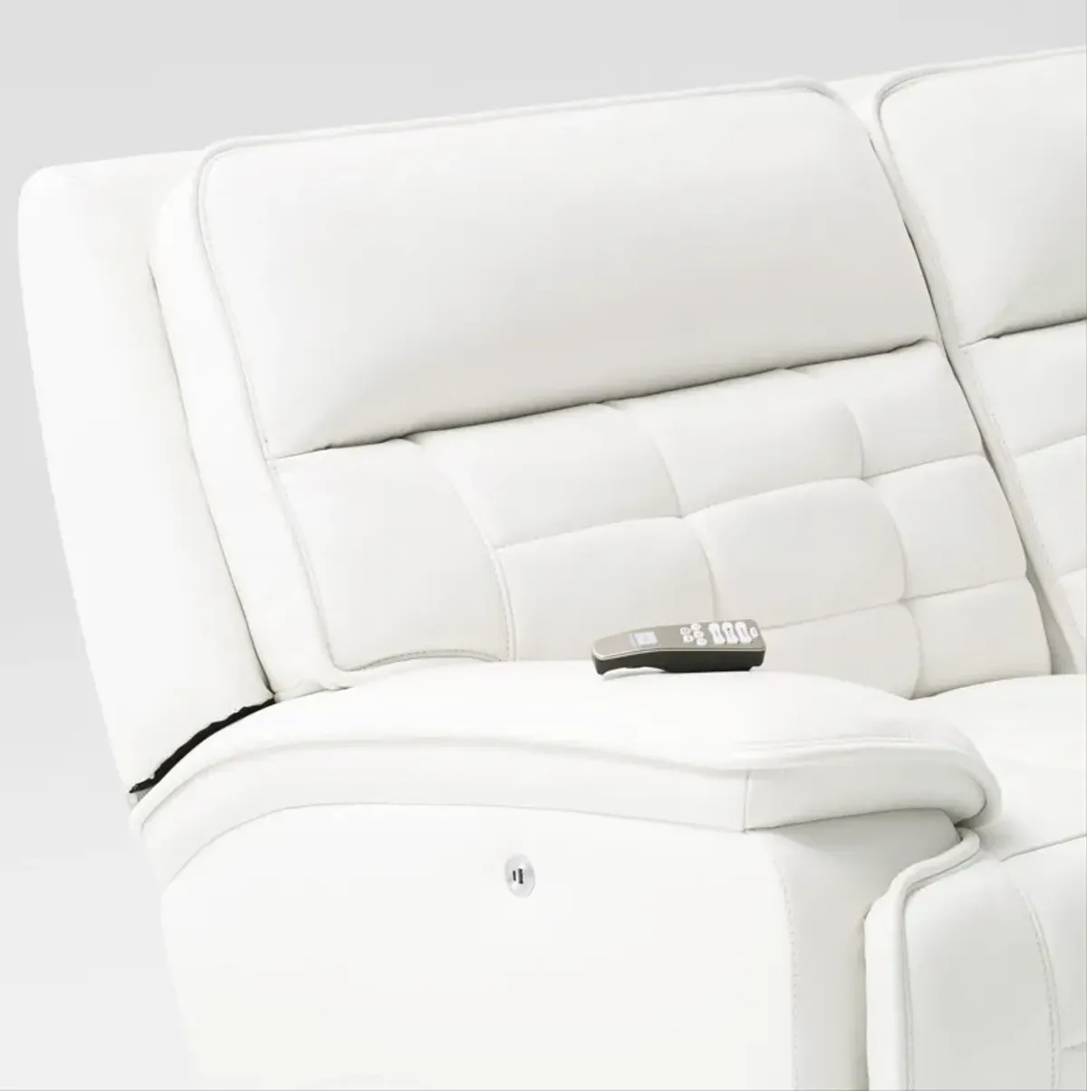 Cascade 2-Piece Triple-Power Reclining Sofa - White