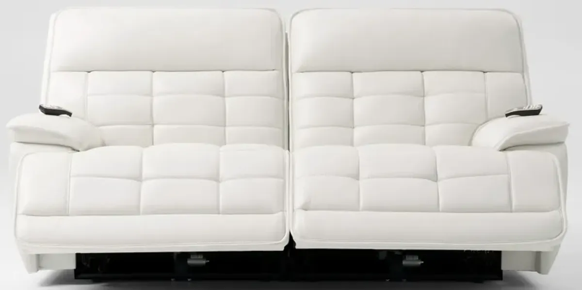 Cascade 2-Piece Triple-Power Reclining Sofa - White