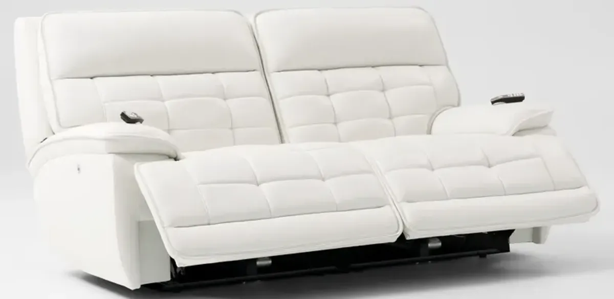 Cascade 2-Piece Triple-Power Reclining Sofa - White