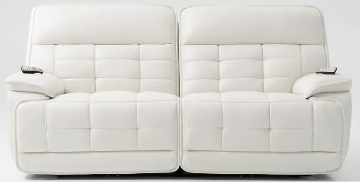 Cascade 2-Piece Triple-Power Reclining Sofa - White