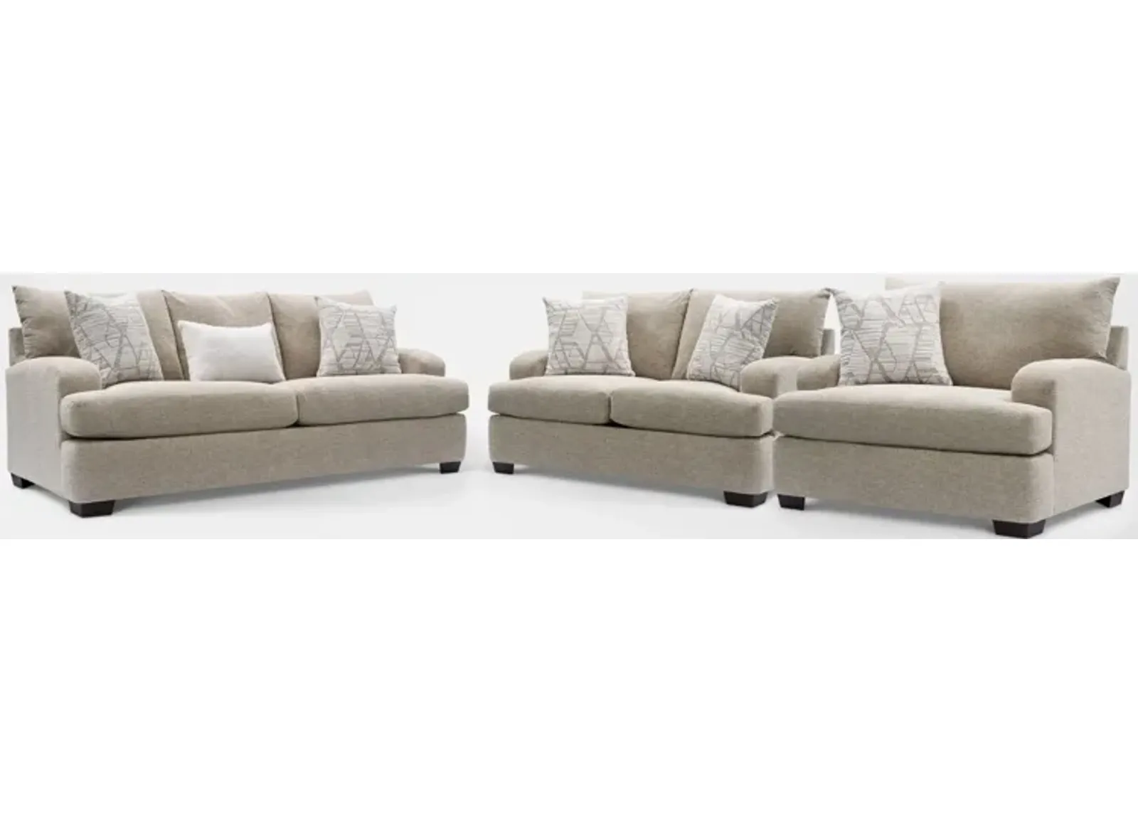 Roslyn Sofa, Loveseat and Chair Set