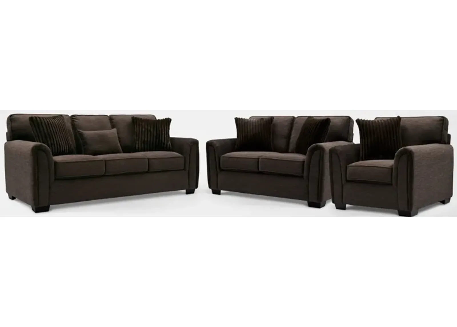 Tristan Sofa, Loveseat and Chair Set