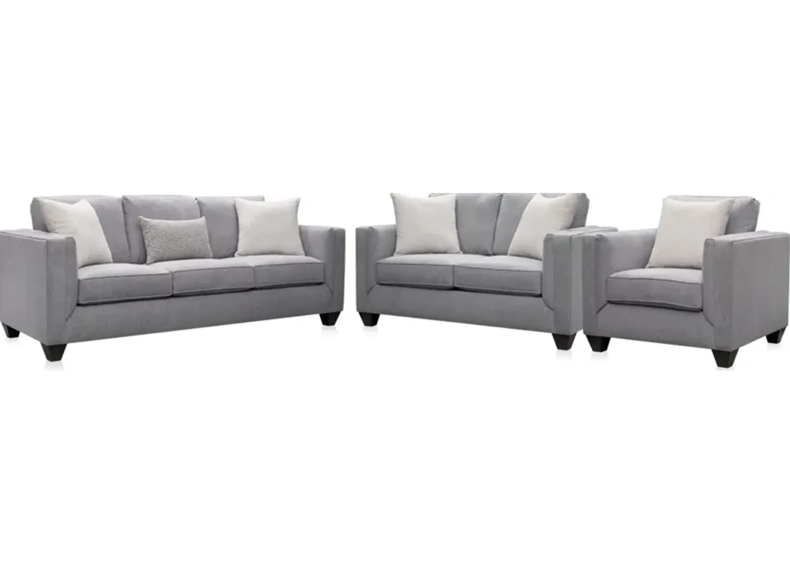 Keegan Sofa, Loveseat and Chair Set