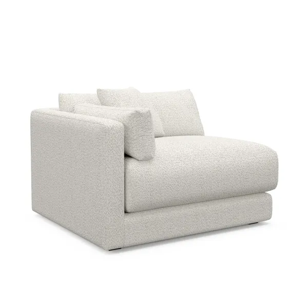 Malibu Left-Facing Chair - River Rock Ivory