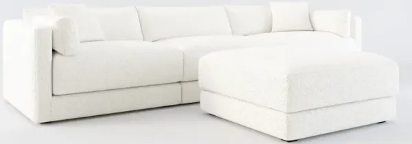 Malibu 3-Piece Sofa and Ottoman - River Rock Ivory