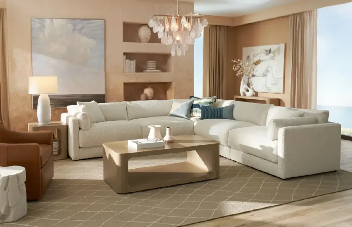 Malibu 5-Piece Sectional - River Rock Ivory