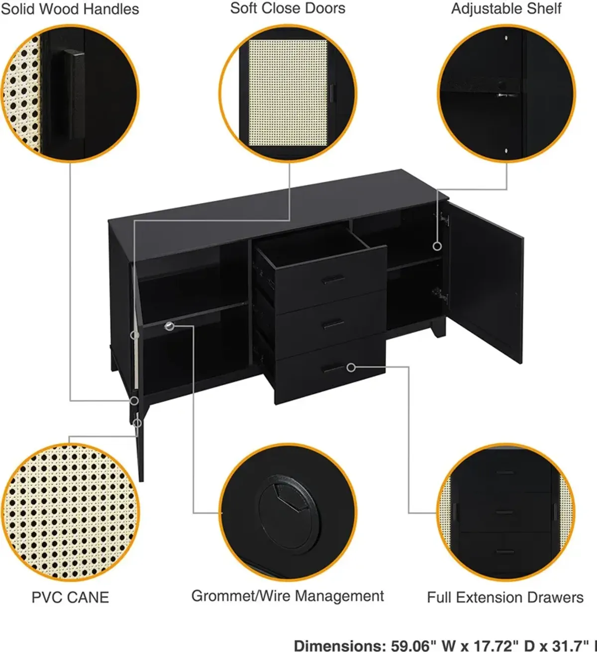 Kylian Sideboard - Black