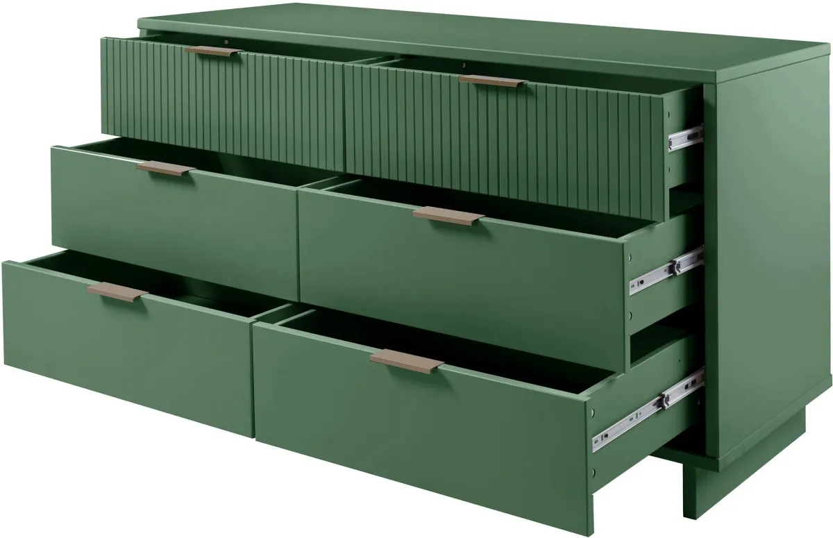 Kenya Dresser, 3 Drawer Dresser and Narrow Chest Set - Sage Green