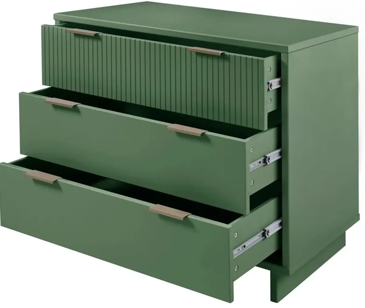 Kenya Dresser, 3 Drawer Dresser and Narrow Chest Set - Sage Green