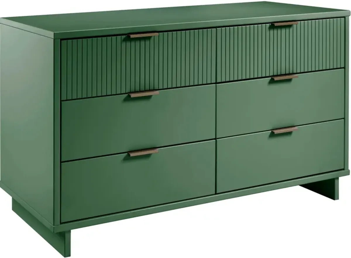 Kenya Dresser, 3 Drawer Dresser and Narrow Chest Set - Sage Green