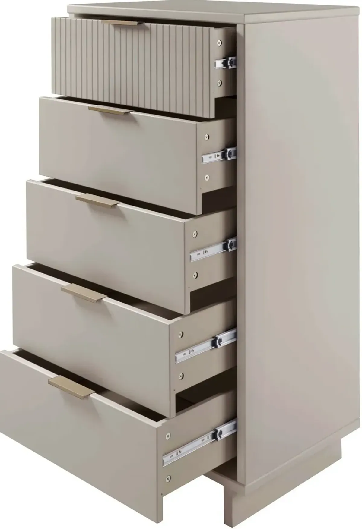 Kenya Dresser, 3 Drawer Dresser and Narrow Chest Set - Light Grey