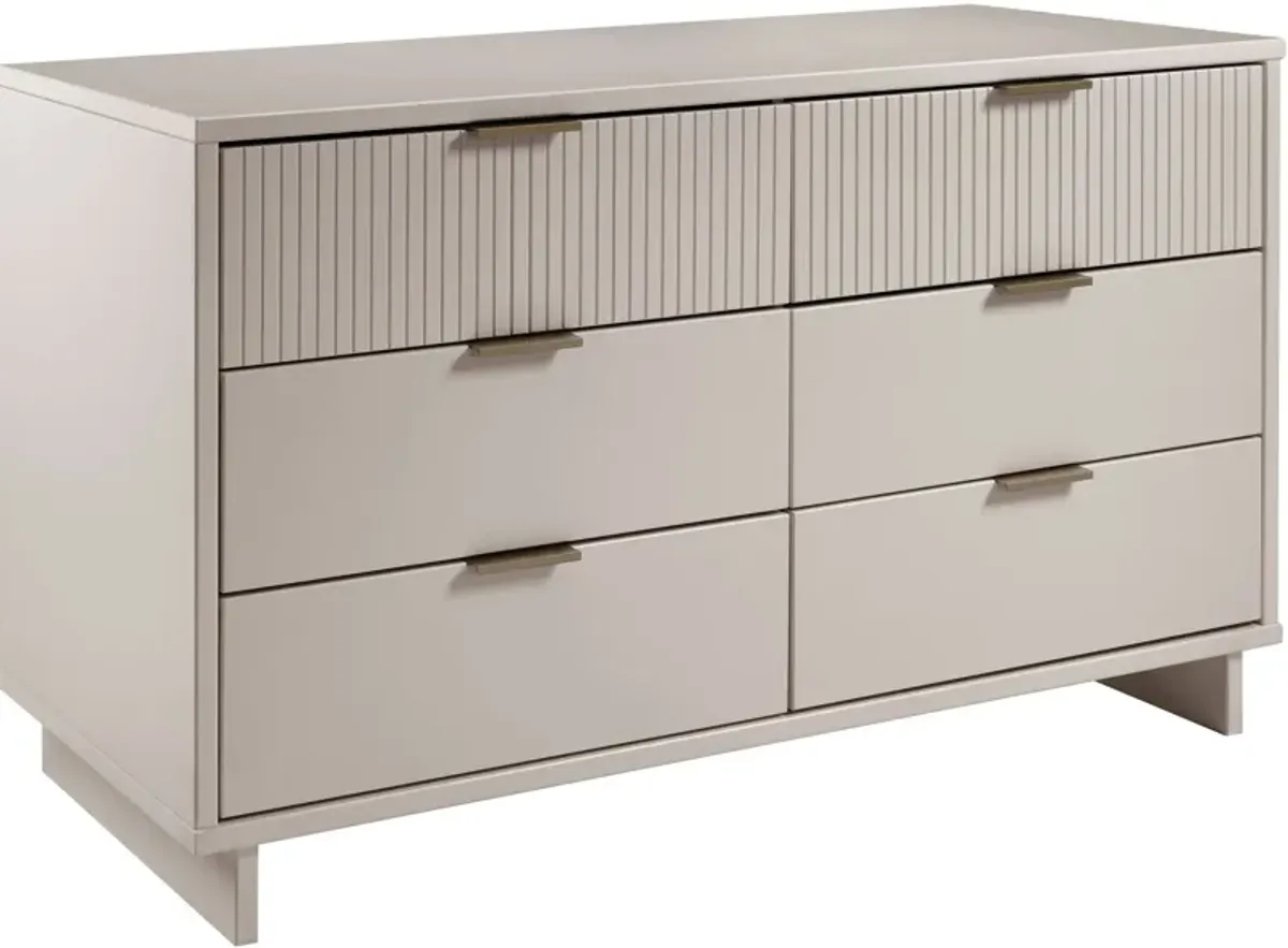 Kenya Dresser, 3 Drawer Dresser and Narrow Chest Set - Light Grey